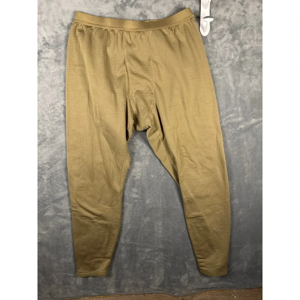 Peckham US Military Gen III Lvl 2 Waffle Fleece Thermal Pants Tan Large Regular